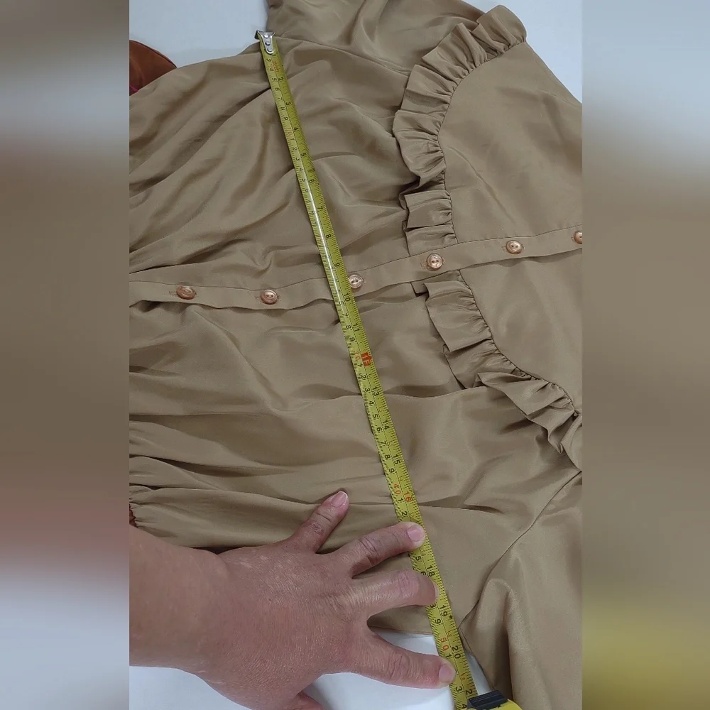 Vintage Dress lEegant Tan Skirt - Picture 11 of 13